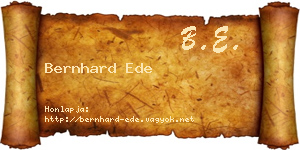 Bernhard Ede névjegykártya