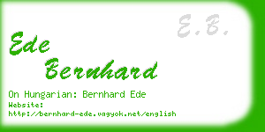 ede bernhard business card